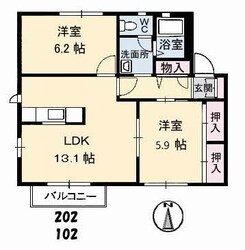 ウエストフィールドＡ棟の物件間取画像